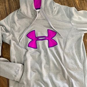🛑SOLD🛑Light Gray and Purple UNDER ARMOUR hoodie